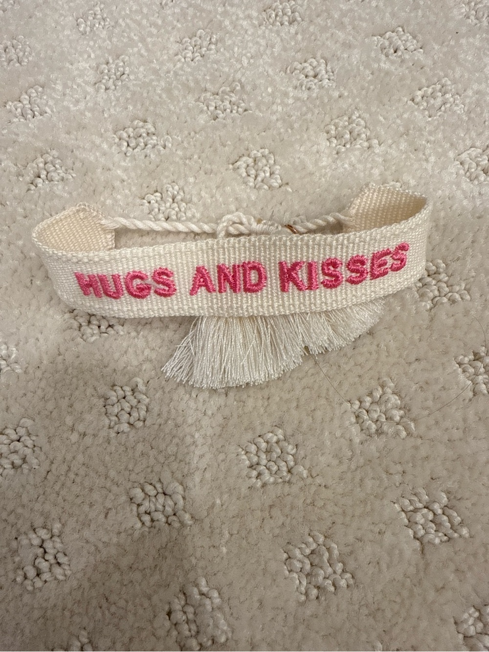 Ashleigh Design Co Hugs and Kisses Embroidered Tassel Bracelet